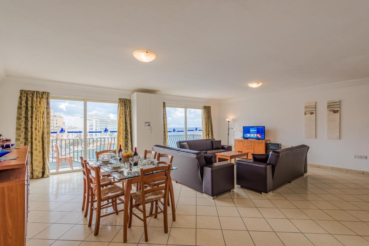 Spinola Bay Top Floor Seafront 3 Bedroom Apartment With Panoramic Sea Views - By Getawaysmalta St. Julian's Exterior foto